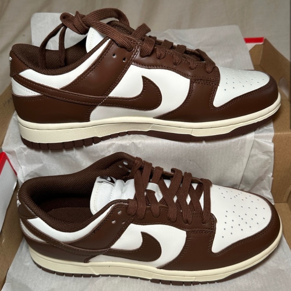 Nike Dunk Low Sail/Cacao Wow-Coconut Milk brown and white women shoes - Picture 2 of 5